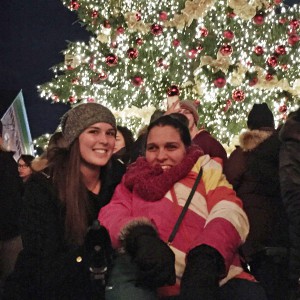 Chantal and her friend Olivia, feeling festive!